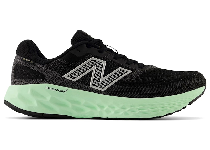 Men's New Balance Fresh Foam X EVOZ v4 GoreTex Silver Sneakers in Black/Lab Green/Silver Metallic
