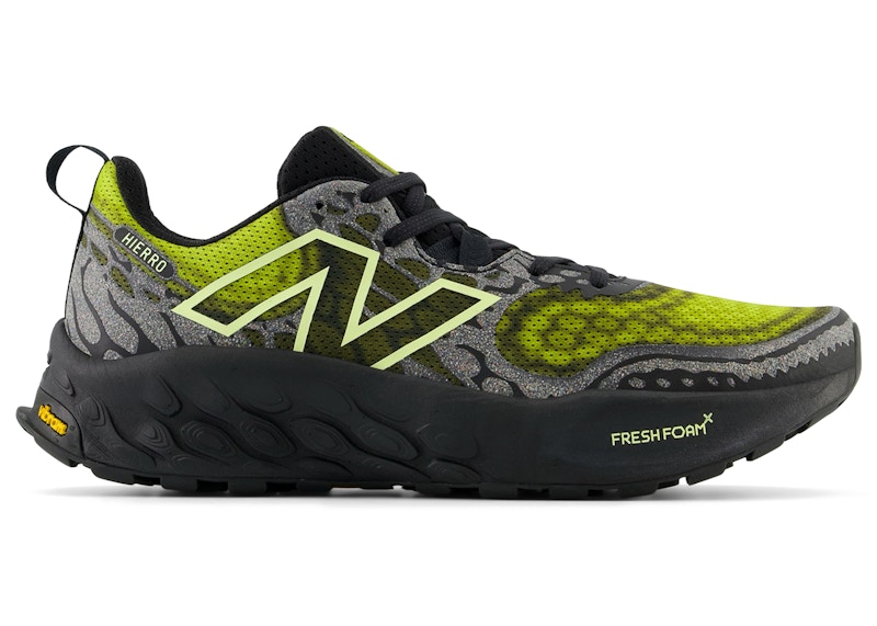 Men's New Balance Fresh Foam X Hierro v8 Sneakers in Black Coffee/Tea Tree/Limelight