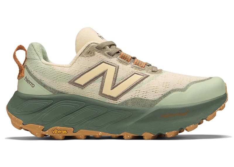 Pre-owned New Balance Fresh Foam X Hierro V9 (women's) Sneakers In Calcium/dark Juniper