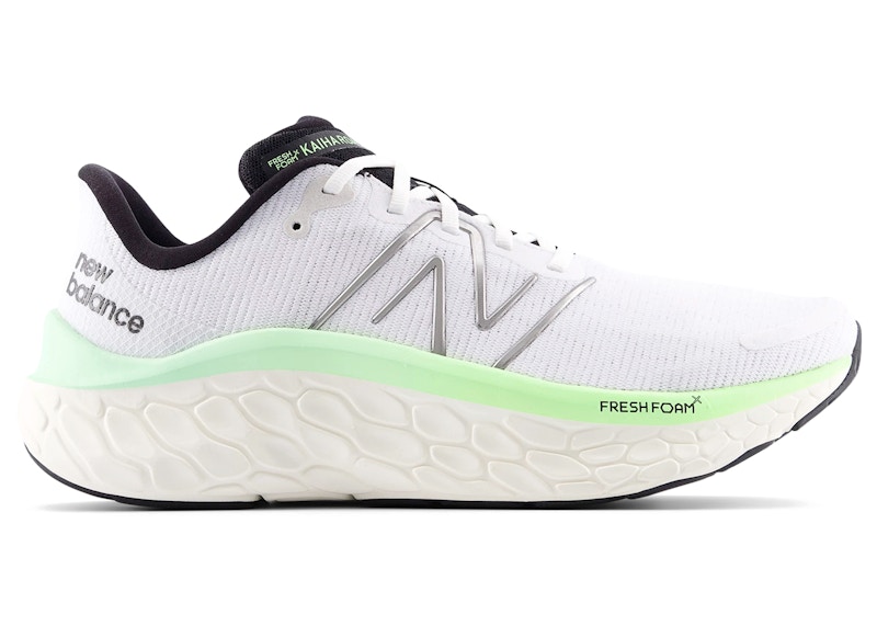 Men's New Balance Fresh Foam X Kaiha Road Sneakers in White/Mint Flash/Angora