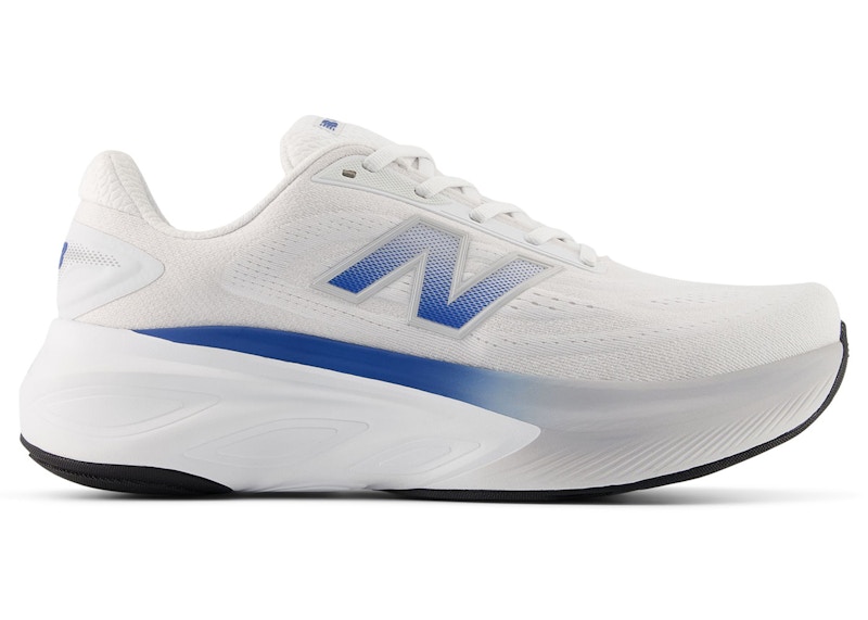 New Balance Men's Fresh Foam X More v6 Running Shoes - White/Blue/Grey - MMORLB6