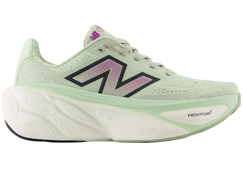 Pre-owned New Balance Fresh Foam X More V5 (women's) Sneakers In Natural Mint/purple Fuchsia/black