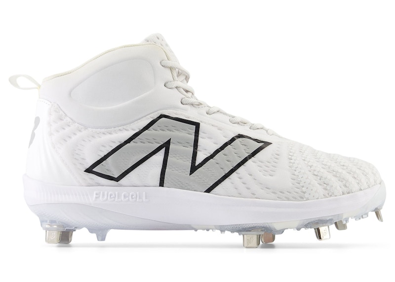 Pre-owned New Balance Men's  Fuelcell 4040 V7 Mid Metal Sneakers In Optic White/raincloud In Multi