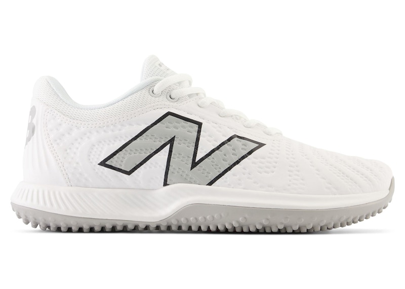 Pre-owned New Balance Men's  Fuelcell 4040v7 Turf Trainer Sneakers In Optic White/raincloud In Multi