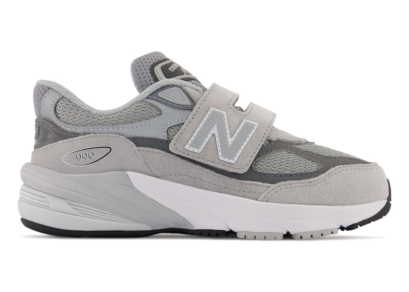 Pre-owned New Balance Fuelcell 990v6 Hook And Loop Sneakers In Grey/silver
