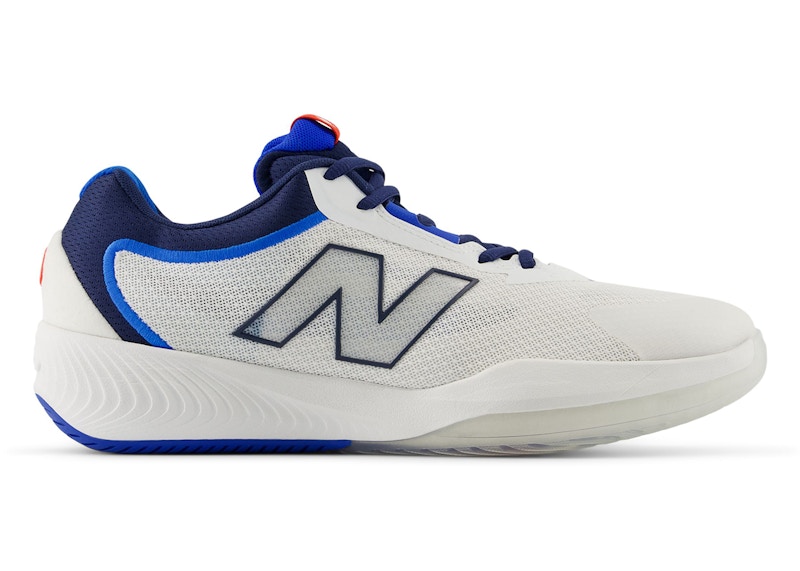 Pre-owned New Balance Men's  Fuelcell 996v6 Pickleball Sneakers In White/team Navy Blue In Multi
