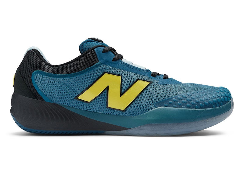 New Balance Men's FuelCell 996v6 Tennis Shoes - Blue/Black/Yellow - MCH996U6