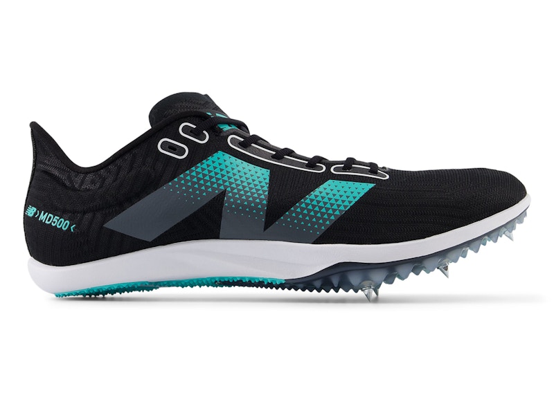 Pre-owned New Balance Men's  Fuelcell Md500 V9 Sneakers In Black/cyber Jade/graphite