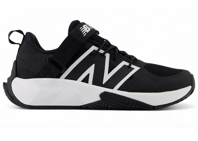 Pre-owned New Balance Fuelcell Play Bungee With Top Strap Sneakers In Black/white