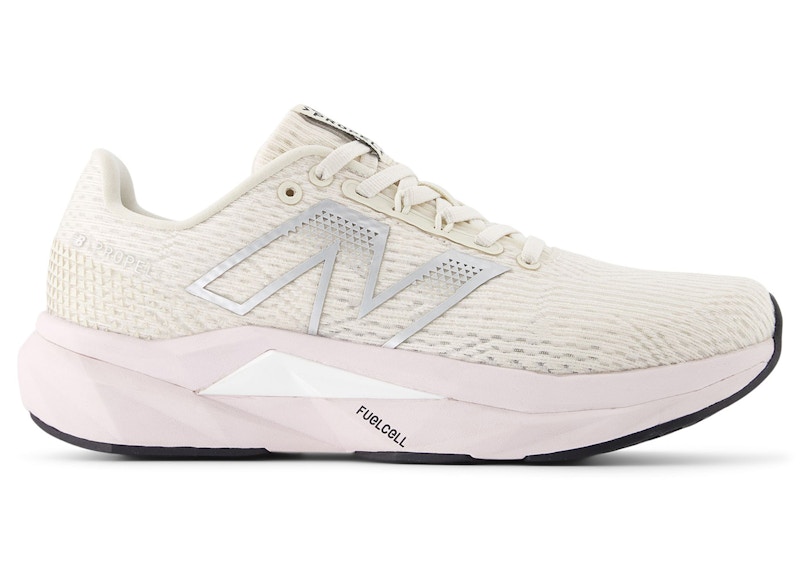 Pre-owned New Balance Fuelcell Propel V5 (women's) Sneakers In Linen/pink Granite/sea Salt In Multi