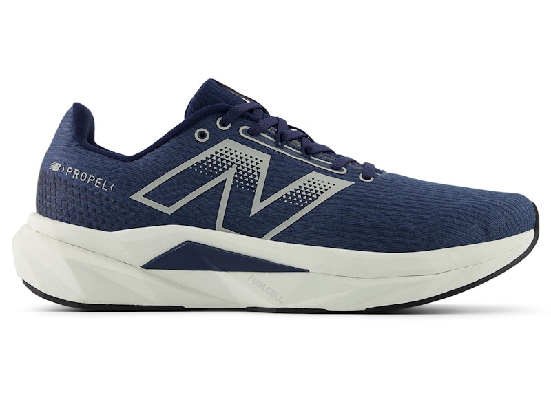 Pre-owned New Balance Men's Fuelcell Propel V5 Sneakers In Nb Navy Blue/light Arctic Grey/white In Multi