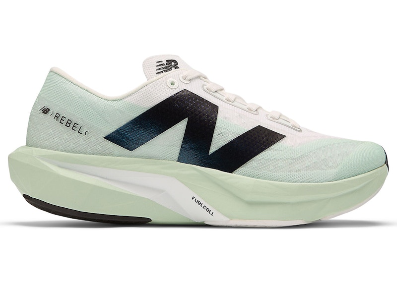 New Balance Women's FuelCell Rebel v4 Running Shoes - Green/White/Black - WFCXCA4