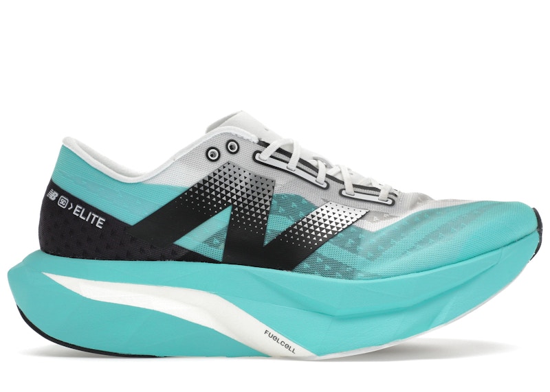 Pre-owned New Balance Men's Fuelcell Supercomp Elite V4 Sneakers In Cyber Jade/white/black In Multi