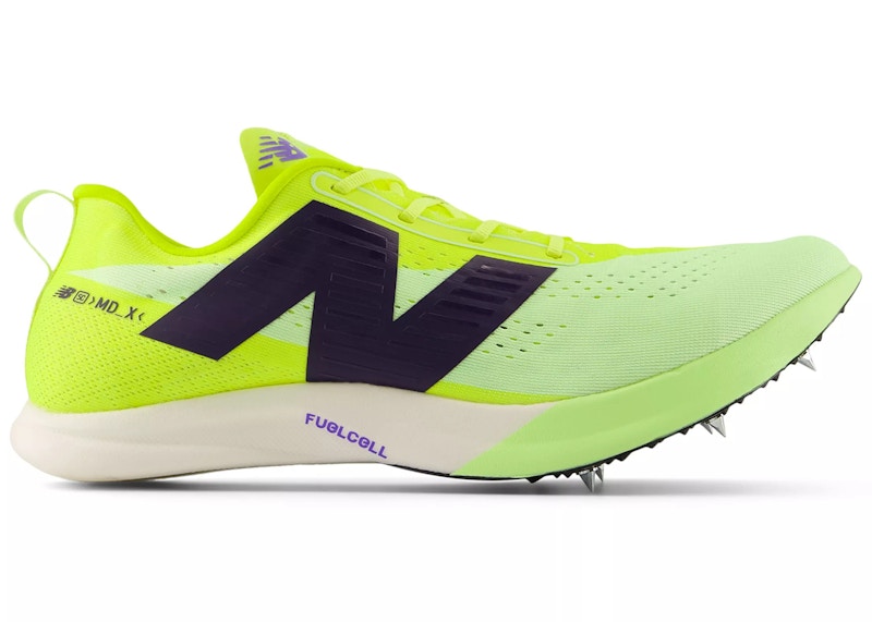 Men's New Balance FuelCell SuperComp MDX v3 Sneakers in Alakaline Green/Afterglow/Boysenberry