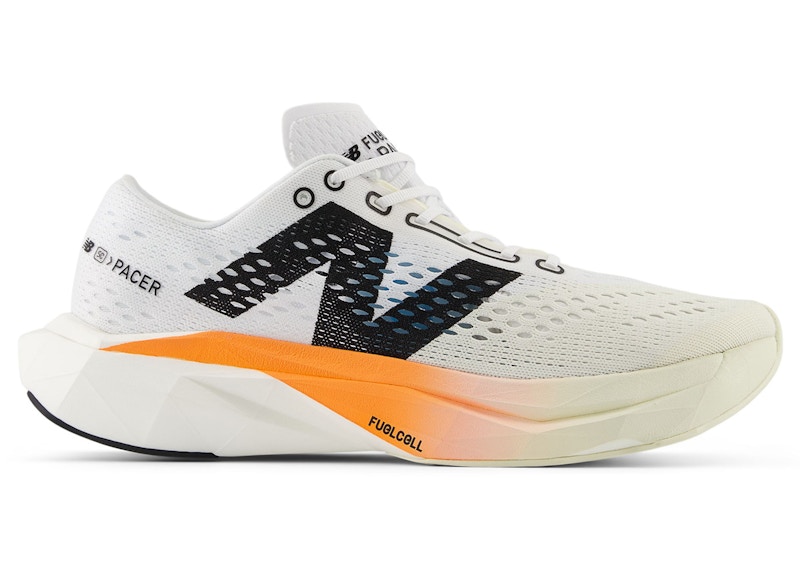Pre-owned New Balance Men's Fuelcell Supercomp Pacer V2 Sneakers In Hot Mango/angora/white In Multi