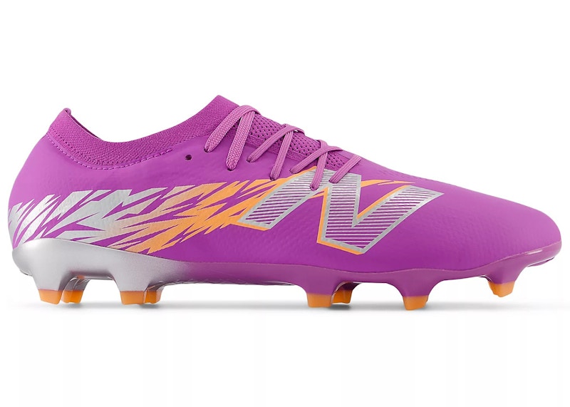 New Balance Unisex FURON PRO FG V8 Soccer Shoes - Purple/Orange/Grey - SF2FEJ8