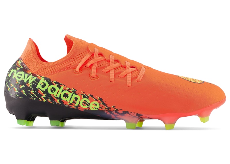 Men's New Balance Furon v7 Pro FG Dizzy Heights Pack Sneakers in Neon Dragonfly/Black/Coloro Green