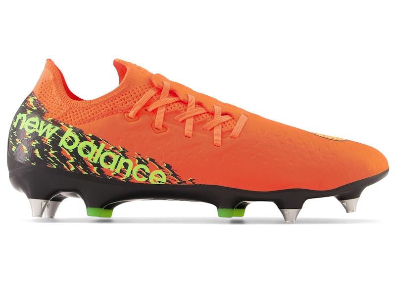 Men's New Balance Furon v7 Pro SG Dizzy Heights Pack Sneakers in Neon Dragonfly/Black/Coloro Green