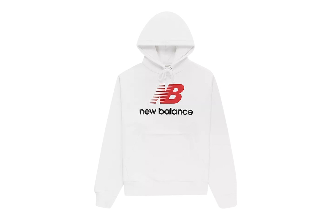 Pre-owned New Balance Made In Usa Heritage Hoodie White/red
