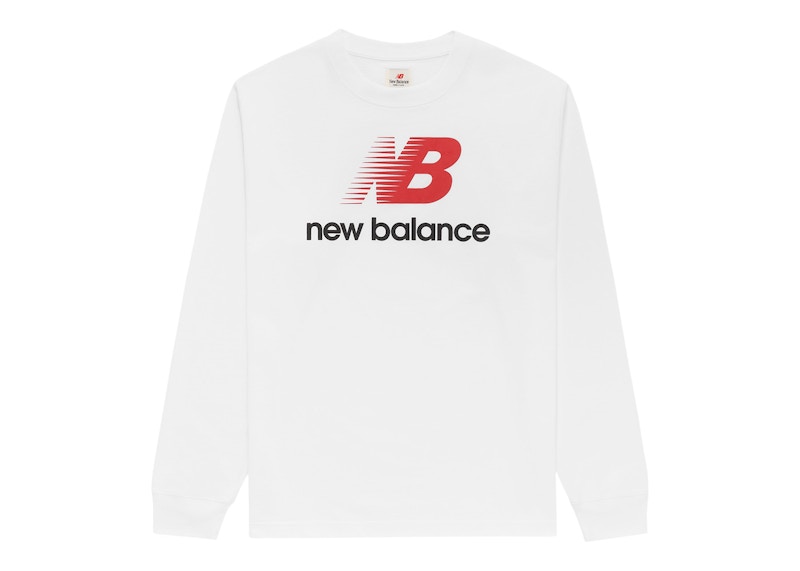 New Balance Made In USA Heritage Long Sleeve T-shirt White/Red/Black