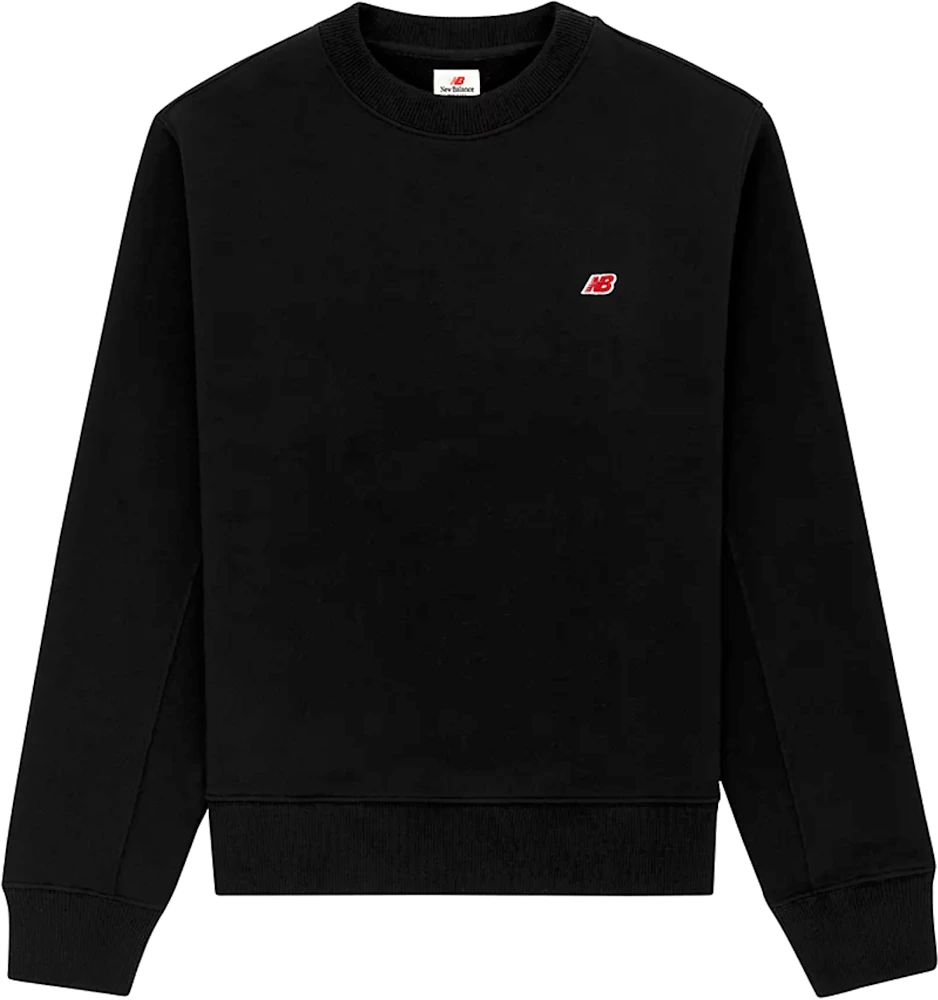 New Balance Made in USA Core Crewneck Sweatshirt Black Men's - SS22 - GB