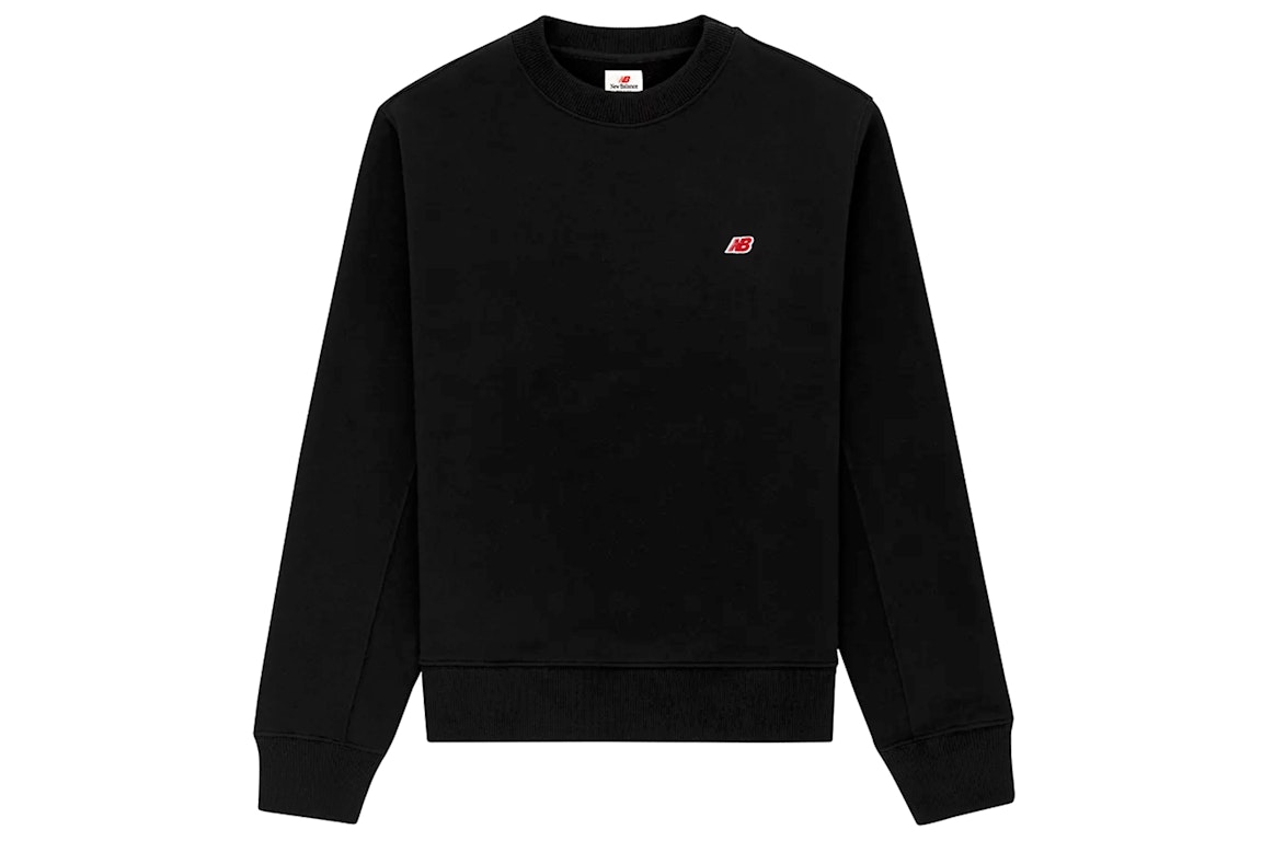 Pre-owned New Balance Made In Usa Core Crewneck Sweatshirt Black