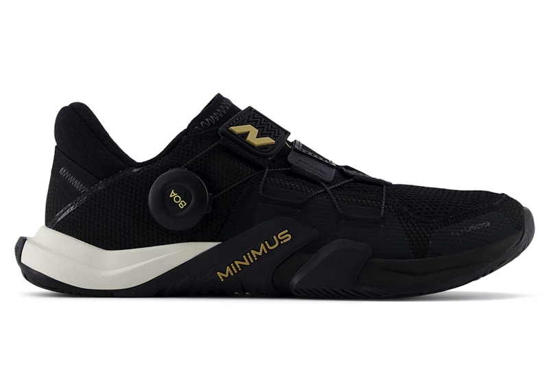 Pre-owned New Balance Minimus Tr Boa V2 (women's) Sneakers In Black/phantom/gold Metallic