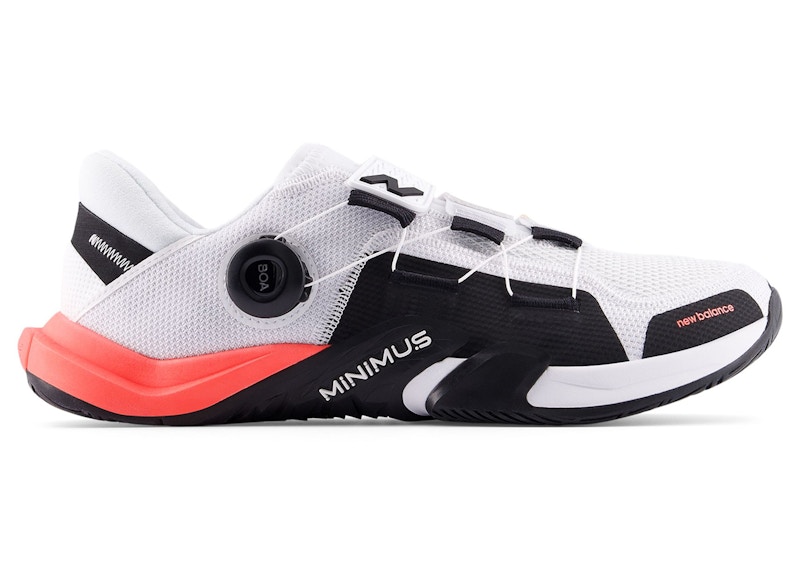 New Balance Minimus TR BOA v2 White Black Urgent Red メンズ