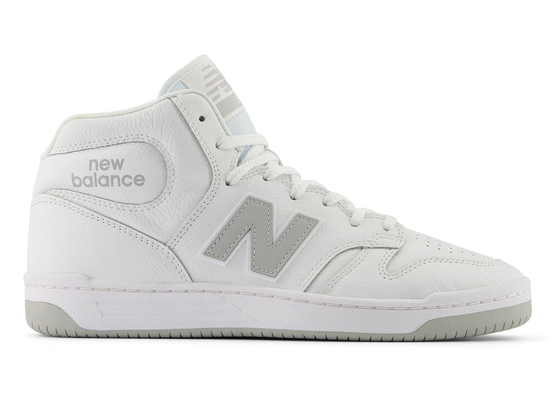 Pre-owned New Balance Men's Numeric 480 High Sneakers In White/grey