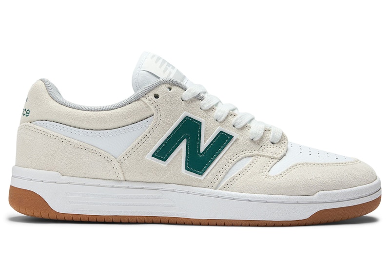 New Balance Unisex NB Numeric 480 Skateboarding Shoes - White/Green - NM480JDI