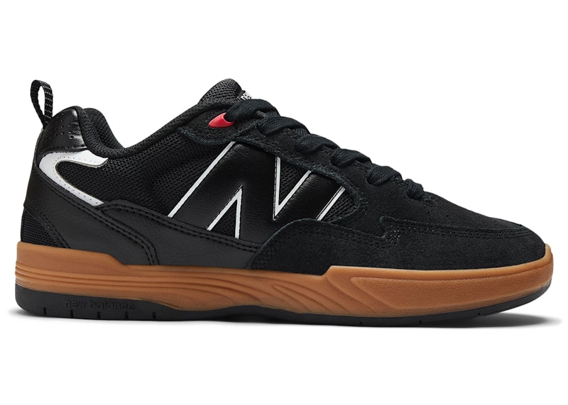 Pre-owned New Balance Men's Numeric 808 Lite Tiago Lemos Gum Sneakers In Black/white