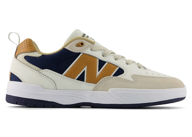 New Balance Unisex NB Numeric Tiago Lemos 808 Lite Skateboarding Shoes - Beige/Blue - NM808LFC