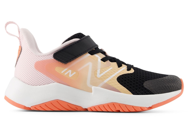 Pre-owned New Balance Rave Run V2 Bungee Lace Sneakers In Black/flare/rose Sugar
