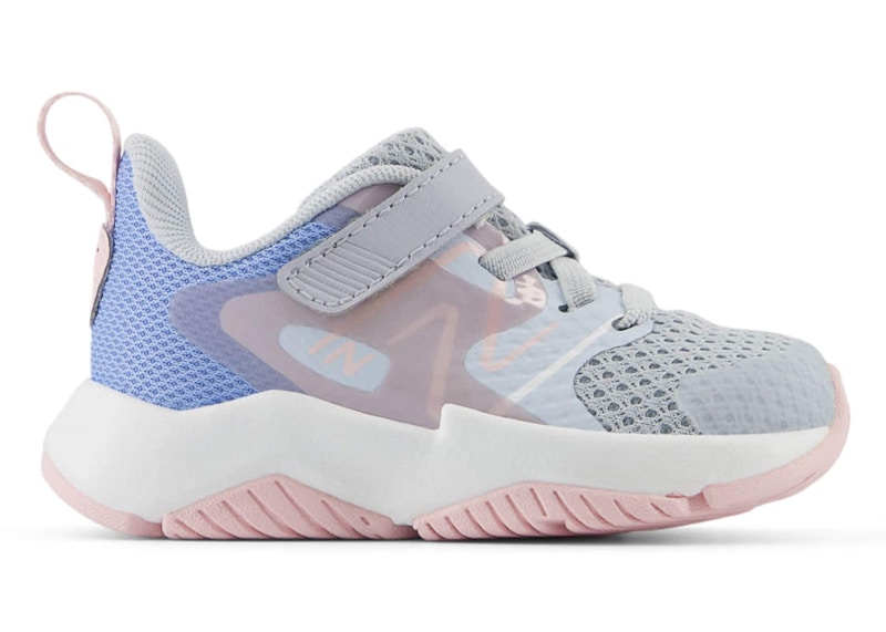 Pre-owned New Balance Rave Run V2 Bungee Lace Sneakers In Bright Sky Blue/granite/rose Sugar In Multi
