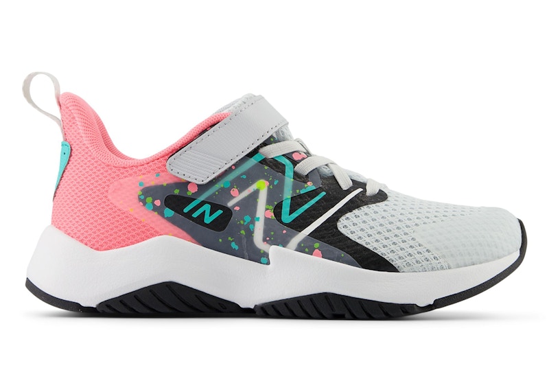 New Balance Rave Run v2 Bungee Lace Quartz Grey Ultra Pink Cyber Jade (PS)