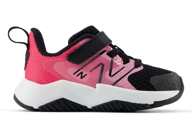 Pre-owned New Balance Rave Run V2 Bungee Lace Sneakers In Signal Pink/black In Multi