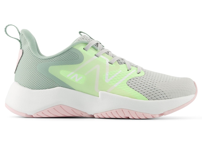 New Balance Rave Run v2 Lace Grey Matter Mint Flash Mosaic Green (GS)