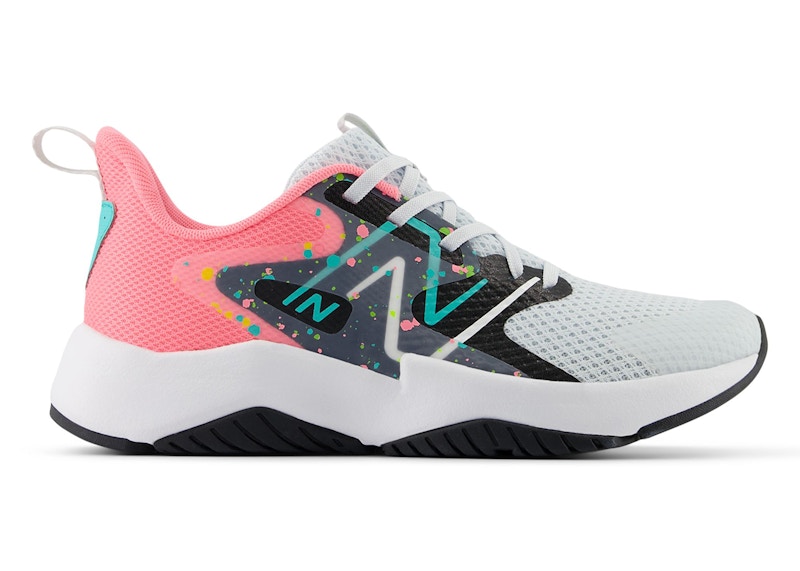 Pre-owned New Balance Rave Run V2 Sneakers In Quartz Grey/ultra Pink/cyber Jade