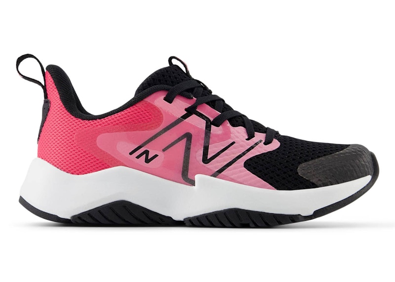 Pre-owned New Balance Rave Run V2 Sneakers In Signal Pink/black In Multi