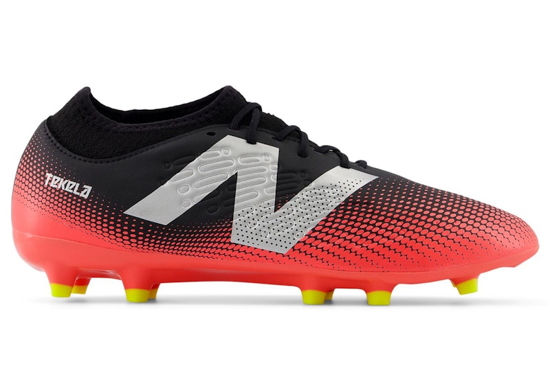 New Balance Tekela Magique V4+ FG Black Energy Red Metallic Silver - ST3FR45