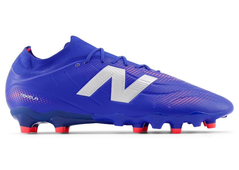 New Balance Tekela Team Low Laced FG V5 Blue Gemstone Energy Red