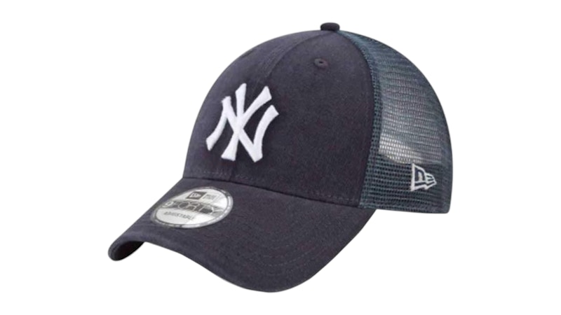 Pre-owned New Era Men's  9forty Mlb Ny Yankees Trucker Mesh Cap In Navy Blue