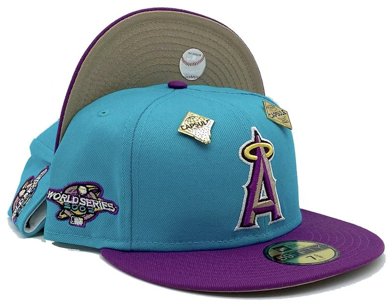 VTG New Era Anaheim Angels Hat Wool Sz 7 Diamond Collection Los Angeles 90s  Blue