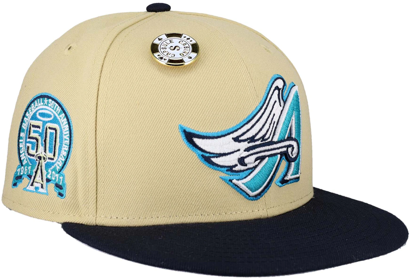 New Era 59Fifty Anaheim Angels The Elements Air Fitted Hat Chrome