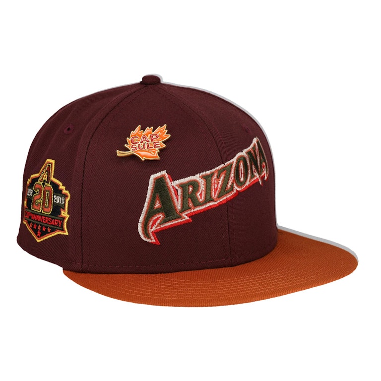 Pre-owned New Era Arizona Diamondbacks Capsule Fall 2.0 20th Anniversary Fitted Hat 59fifty Fitted Hat Maroon/ In Maroon/green