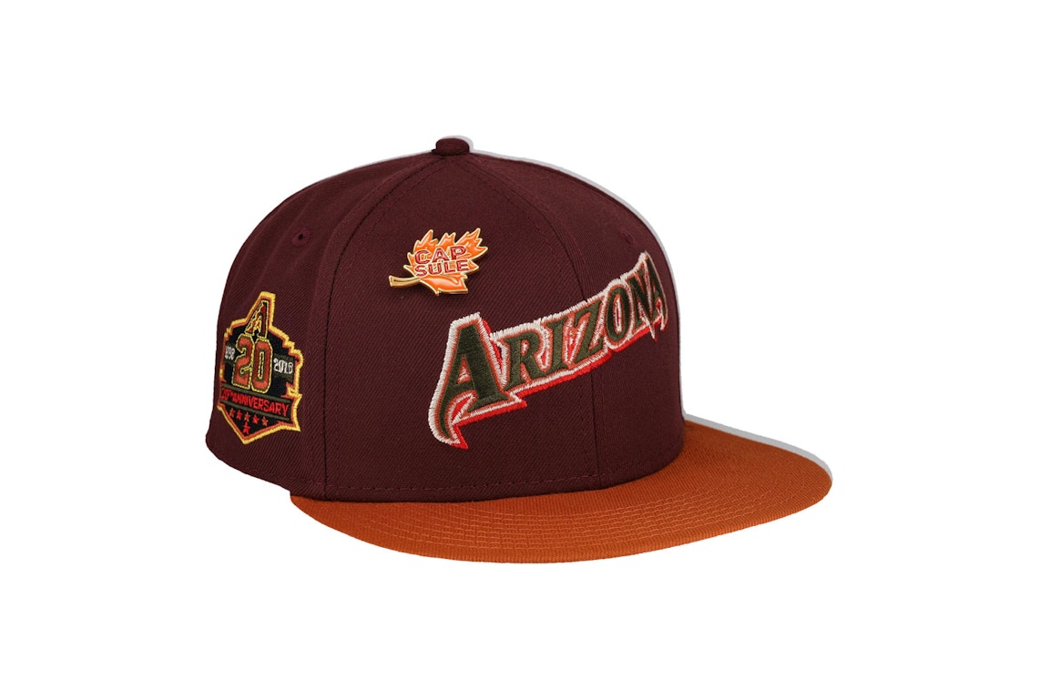Pre-owned New Era Arizona Diamondbacks Capsule Fall 2.0 20th Anniversary Fitted Hat 59fifty Fitted Hat Maroon/ In Maroon/green