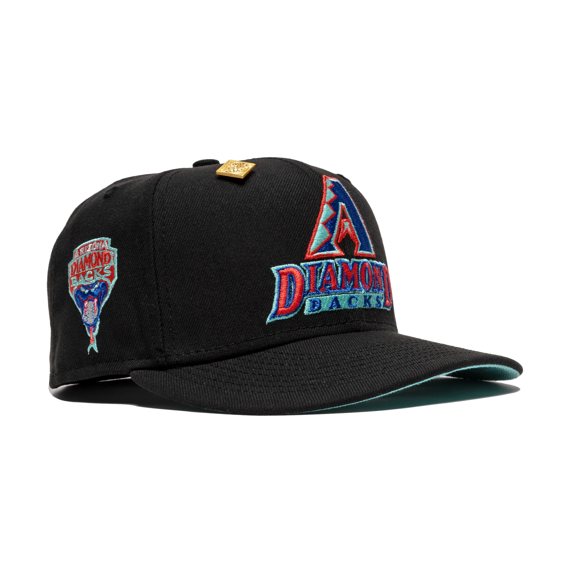 New Era Arizona Diamondbacks Capsule Hats Snake Patch 59Fifty Fitted Hat  Black/Mint