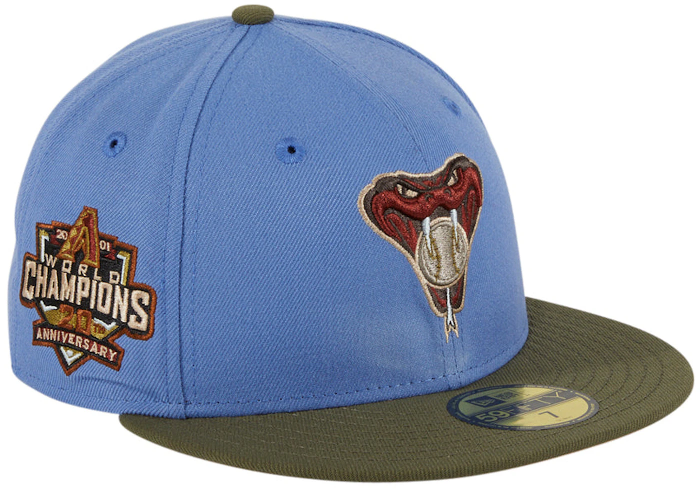 New Era Arizona Diamondbacks Great Outdoors 20th Anniversary Patch Snakehead Hat Club Exclusive 59FIFTY Fitted Hat Indigo/Olive