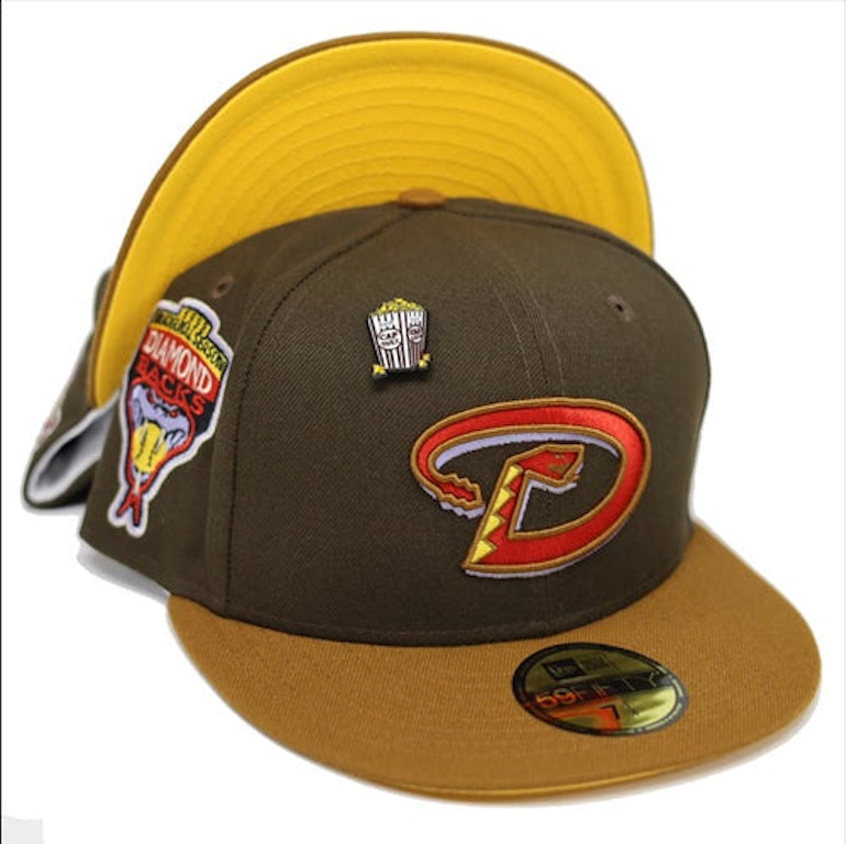Pre-owned New Era Arizona Diamondbacks Movie Collection Inaugural Season Patch Capsule Hats Exclusive 59fifty  In Brown/yellow