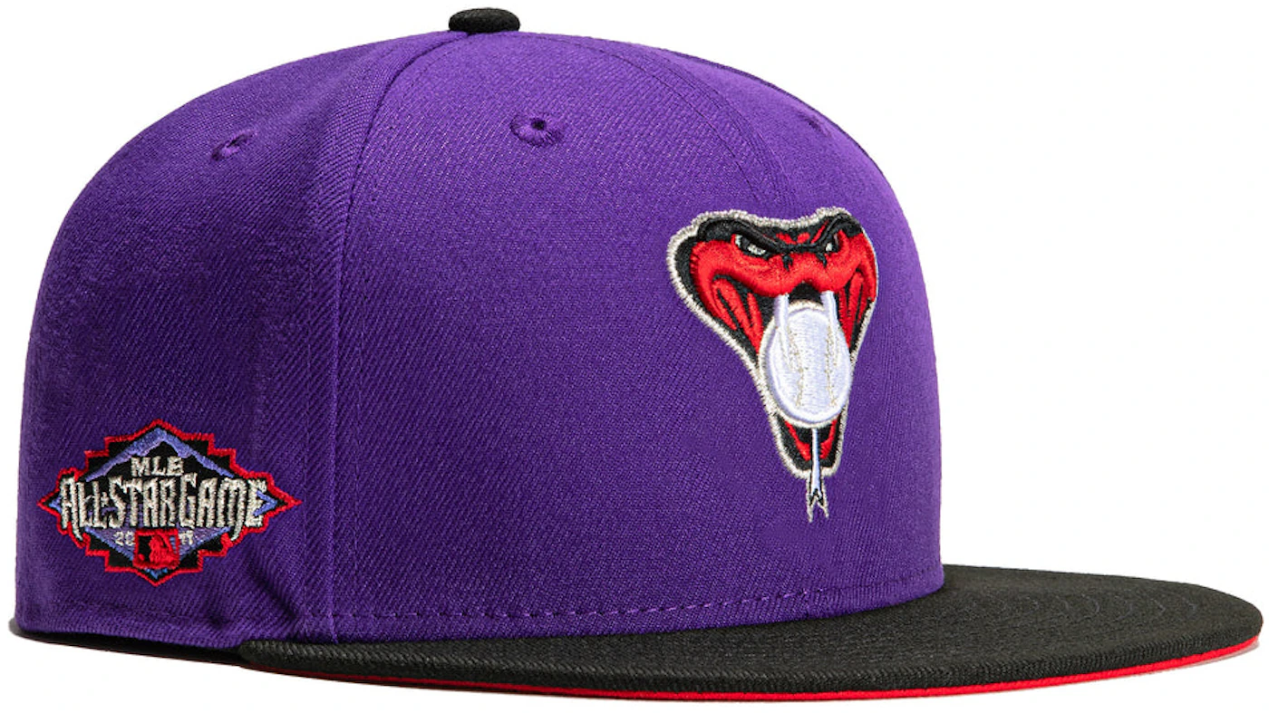 New Era Arizona Diamondbacks T-Dot 2011 All-Star Game Patch Snakehead Hat Club Exclusive 59FIFTY Fitted Hat Purple/Black